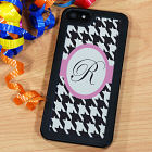Personalized iPhone 5 Case - Houndstooth Design